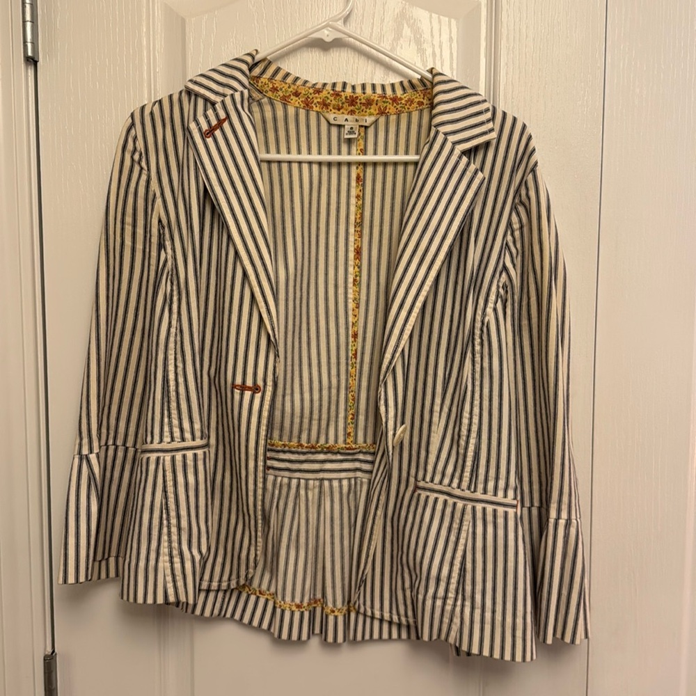 CAbi Striped Jacket - size 8 - good condition